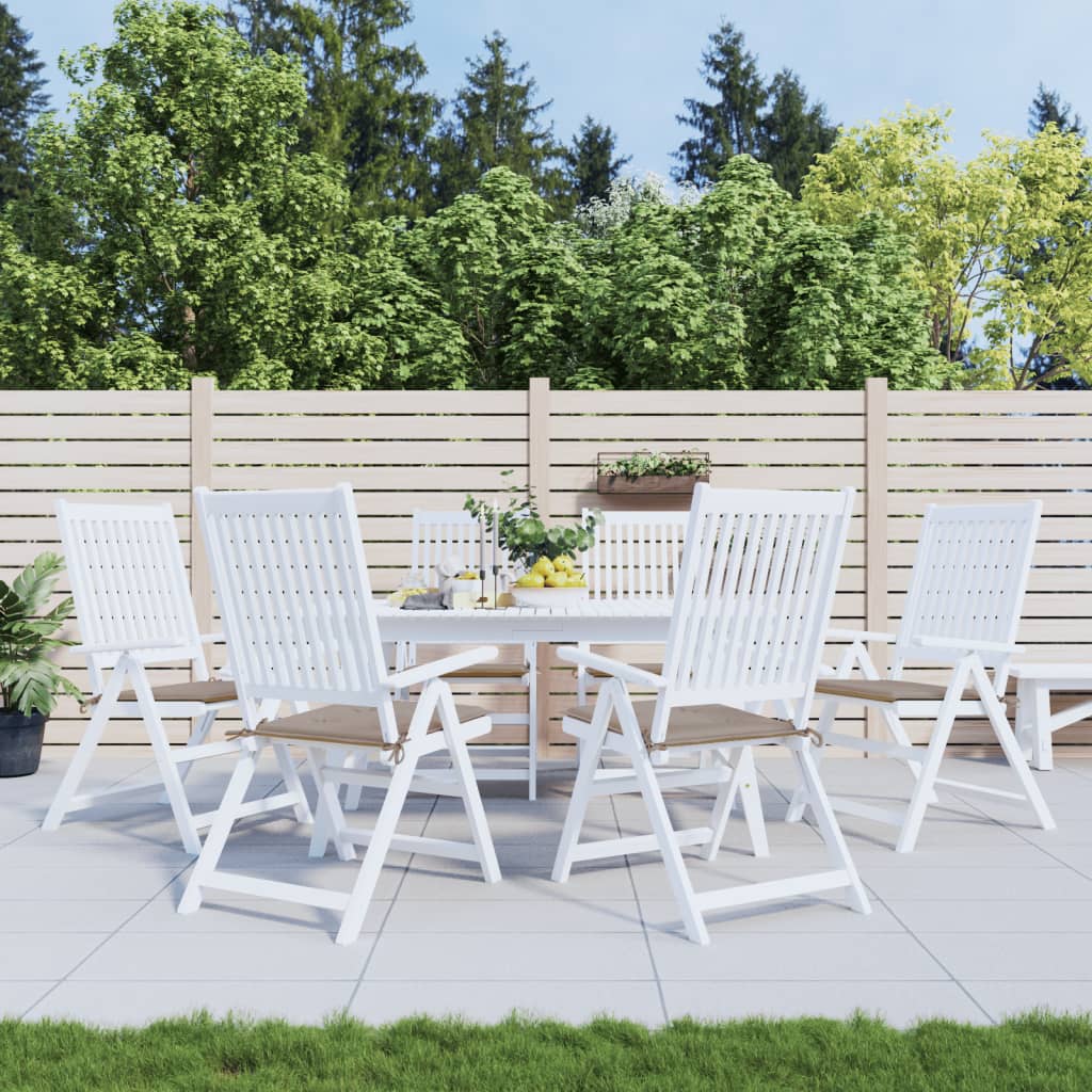 Tuinstoelkussens 6 st 50x50x4 cm oxford stof taupe