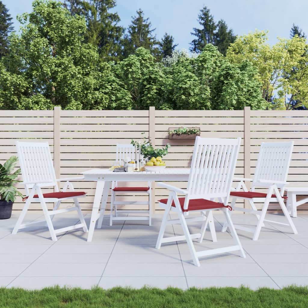 Tuinstoelkussens 4 st 50x50x4 cm oxford stof wijnrood – afbeelding 1