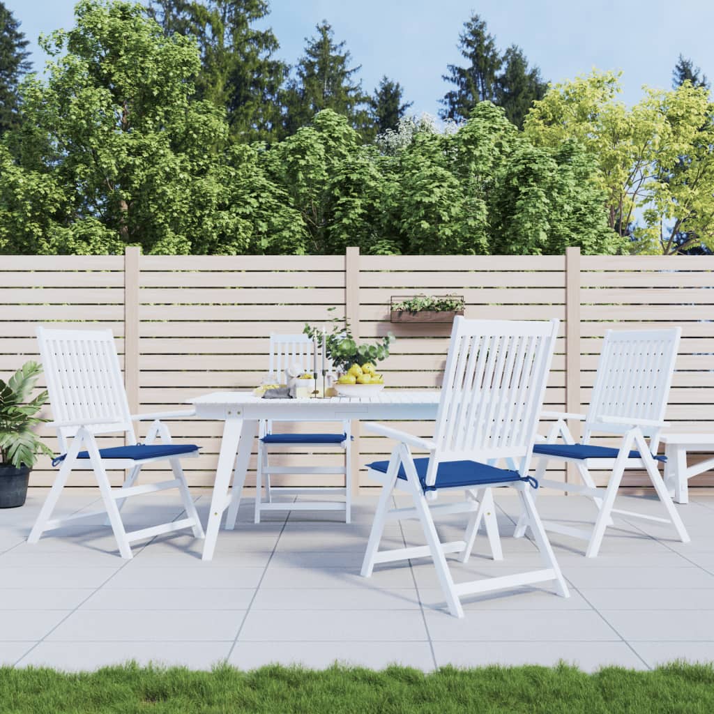 Tuinstoelkussens 4 st 50x50x4 cm oxford stof koningsblauw