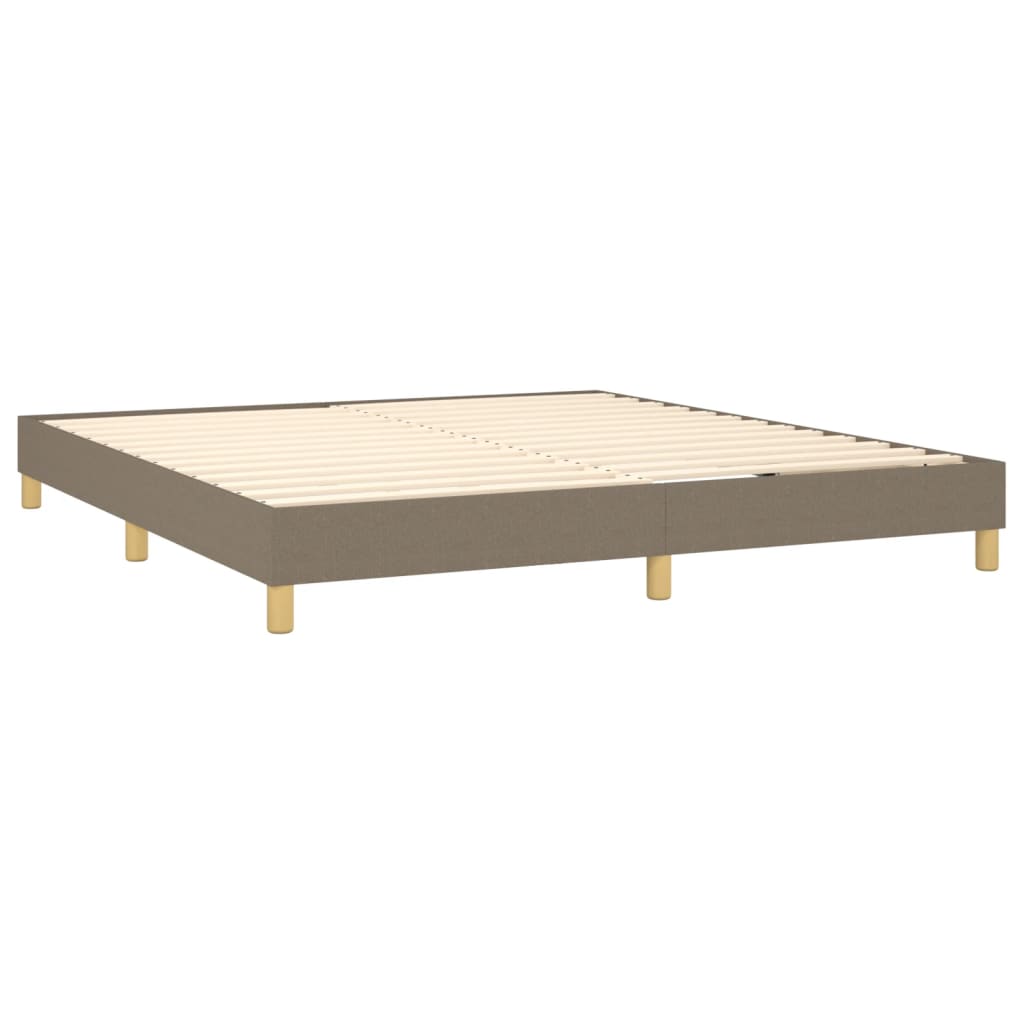 Boxspring met matras stof taupe 160x200 cm – afbeelding 4