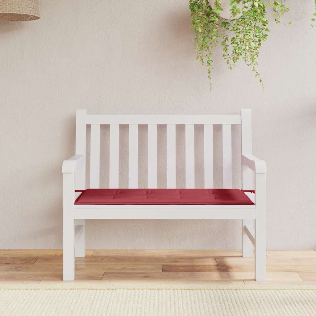 Tuinbankkussen 100x50x4 cm oxford stof wijnrood
