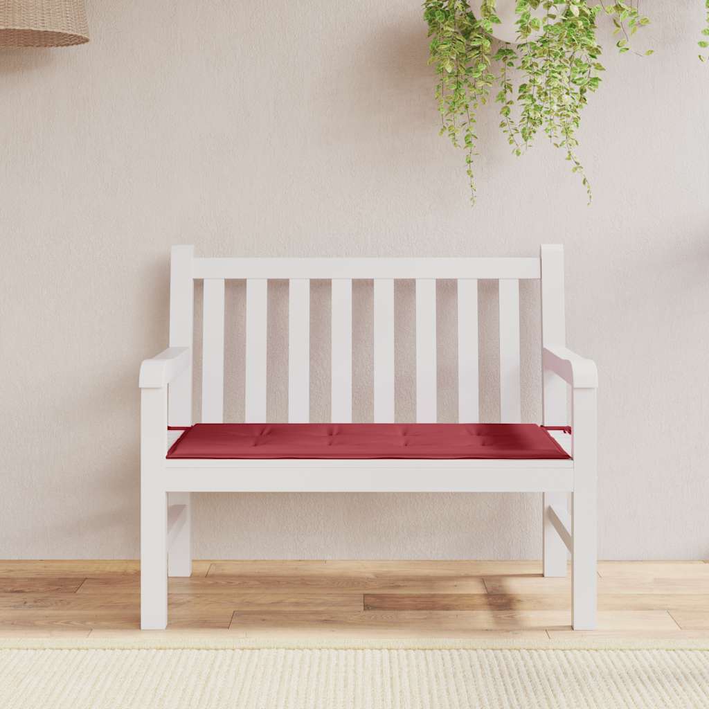 Tuinbankkussen 120x50x3 cm oxford stof wijnrood