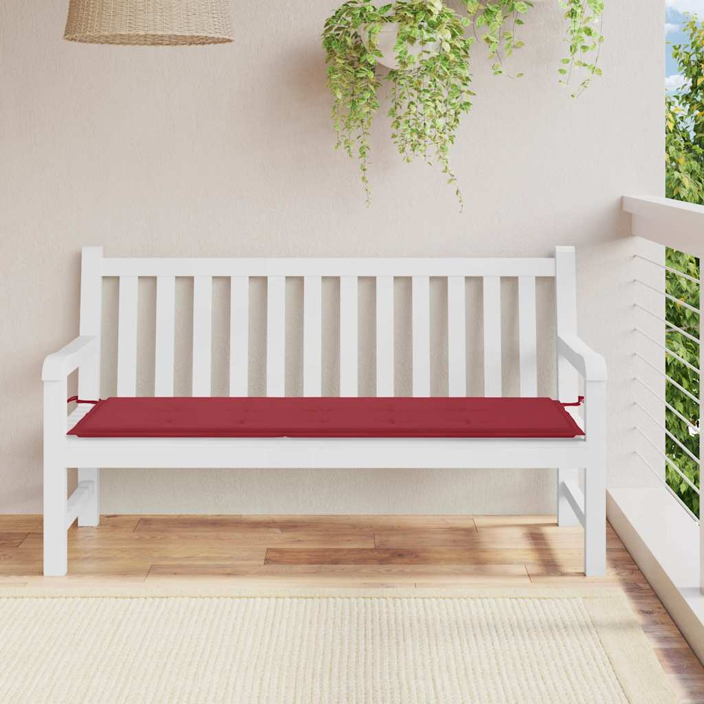 Tuinbankkussen 150x50x4 cm oxford stof wijnrood