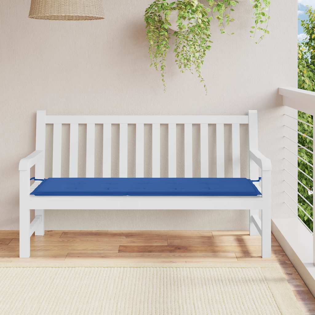 Tuinbankkussen 150x50x3 cm oxford stof koningsblauw – afbeelding 1