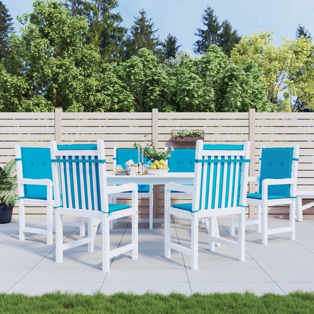 Tuinstoelkussens 6 st 100x50x3 cm oxford stof blauw – afbeelding 1