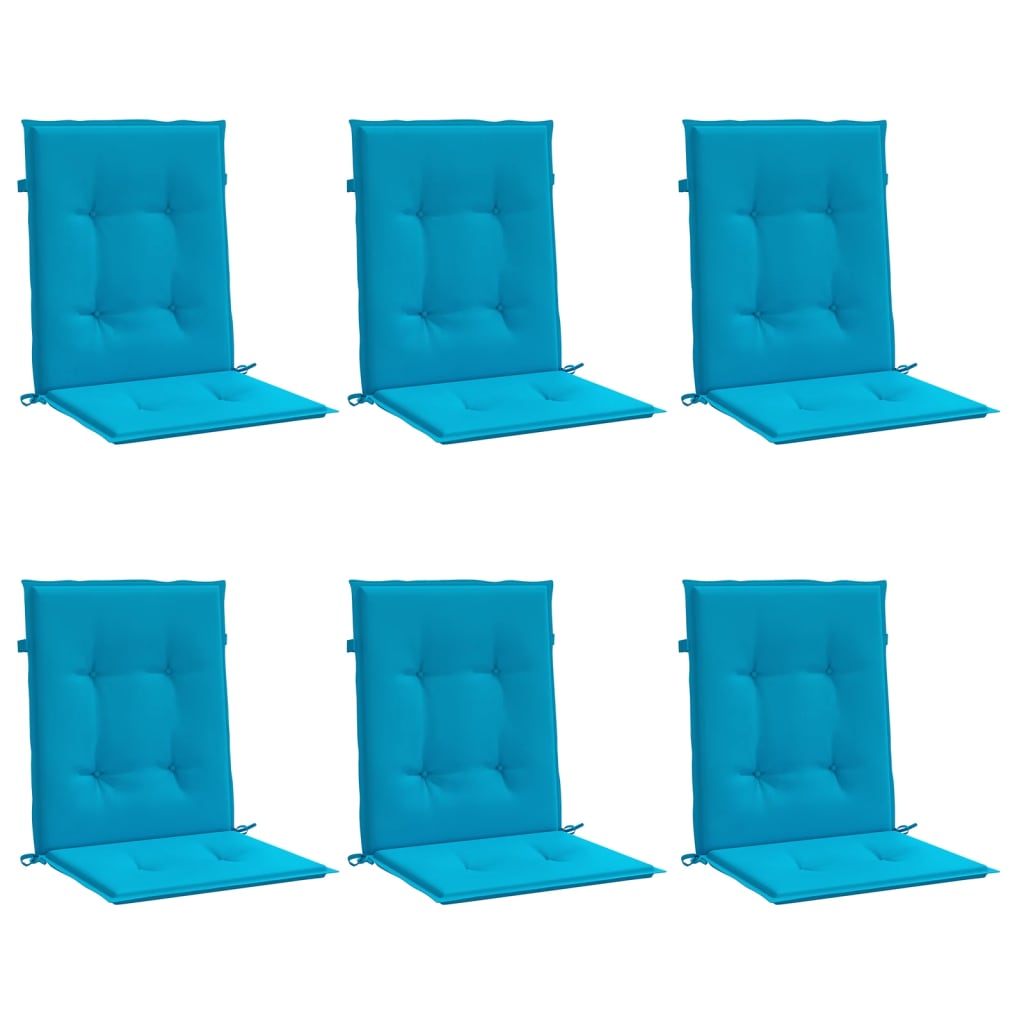 Tuinstoelkussens 6 st 100x50x3 cm oxford stof blauw – afbeelding 3