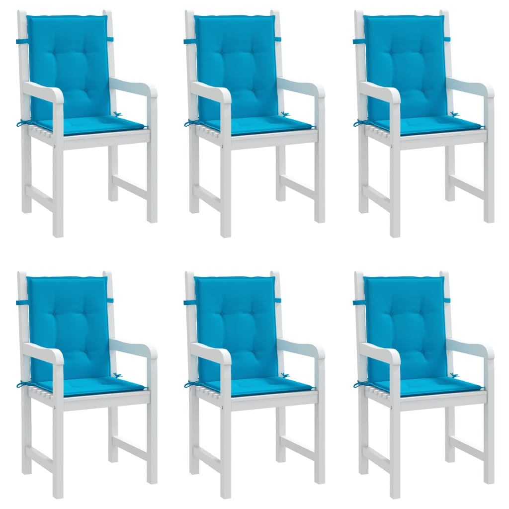 Tuinstoelkussens 6 st 100x50x3 cm oxford stof blauw – afbeelding 8