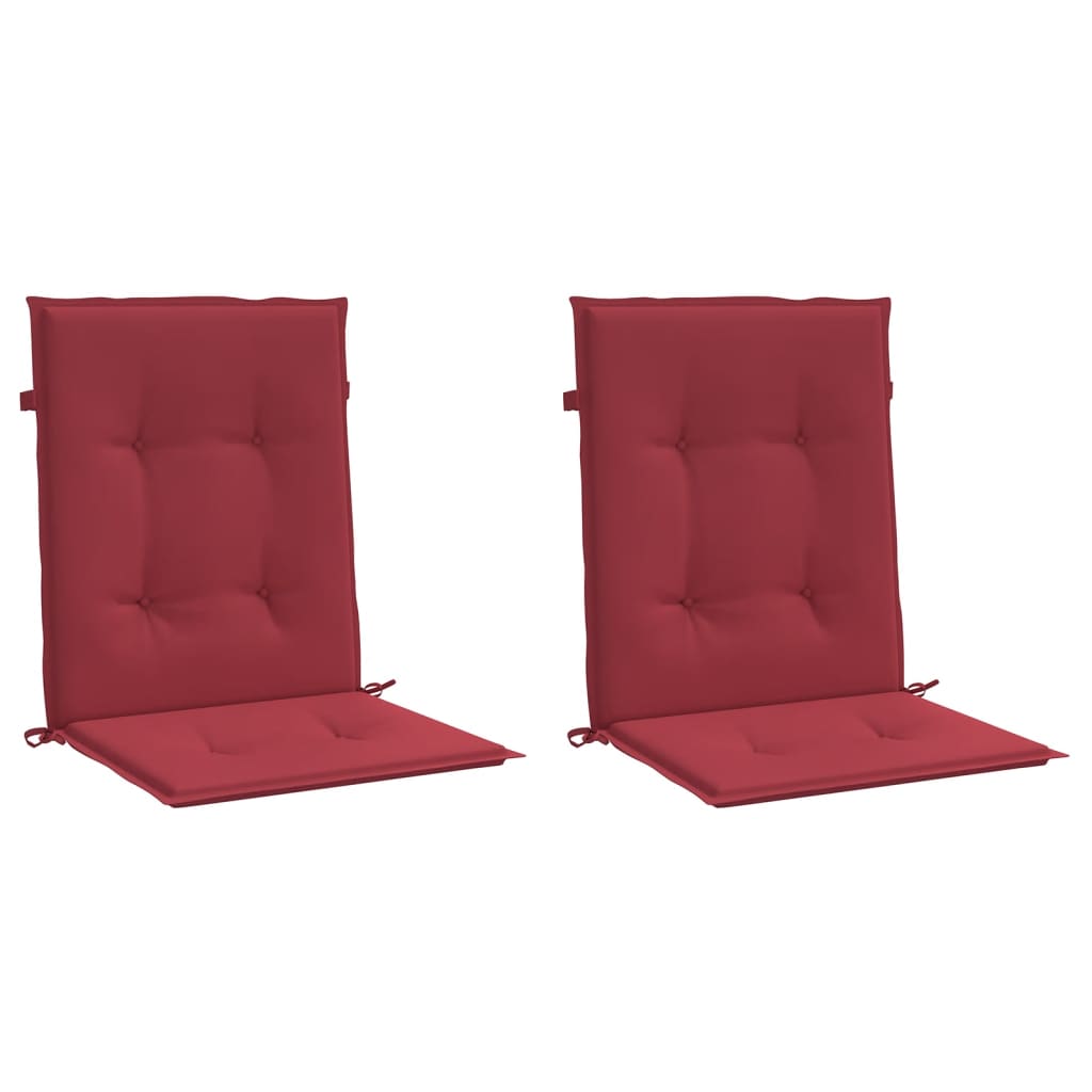 Tuinstoelkussens 2 st 100x50x3 cm oxford stof wijnrood – afbeelding 3
