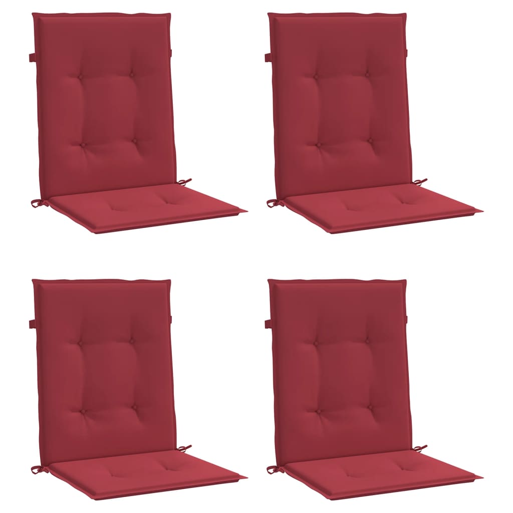 Tuinstoelkussens 4 st 100x50x3 cm oxford stof wijnrood – afbeelding 3