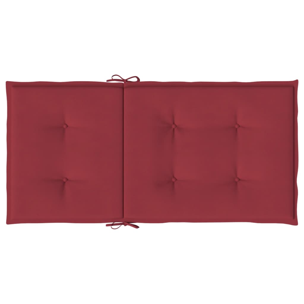 Tuinstoelkussens 4 st 100x50x3 cm oxford stof wijnrood – afbeelding 6