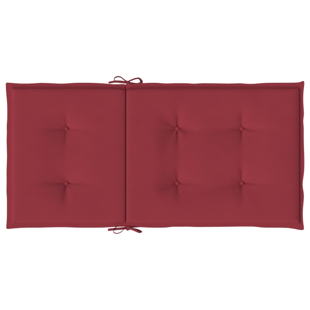 Tuinstoelkussens 6 st 100x50x3 cm oxford stof wijnrood – afbeelding 6
