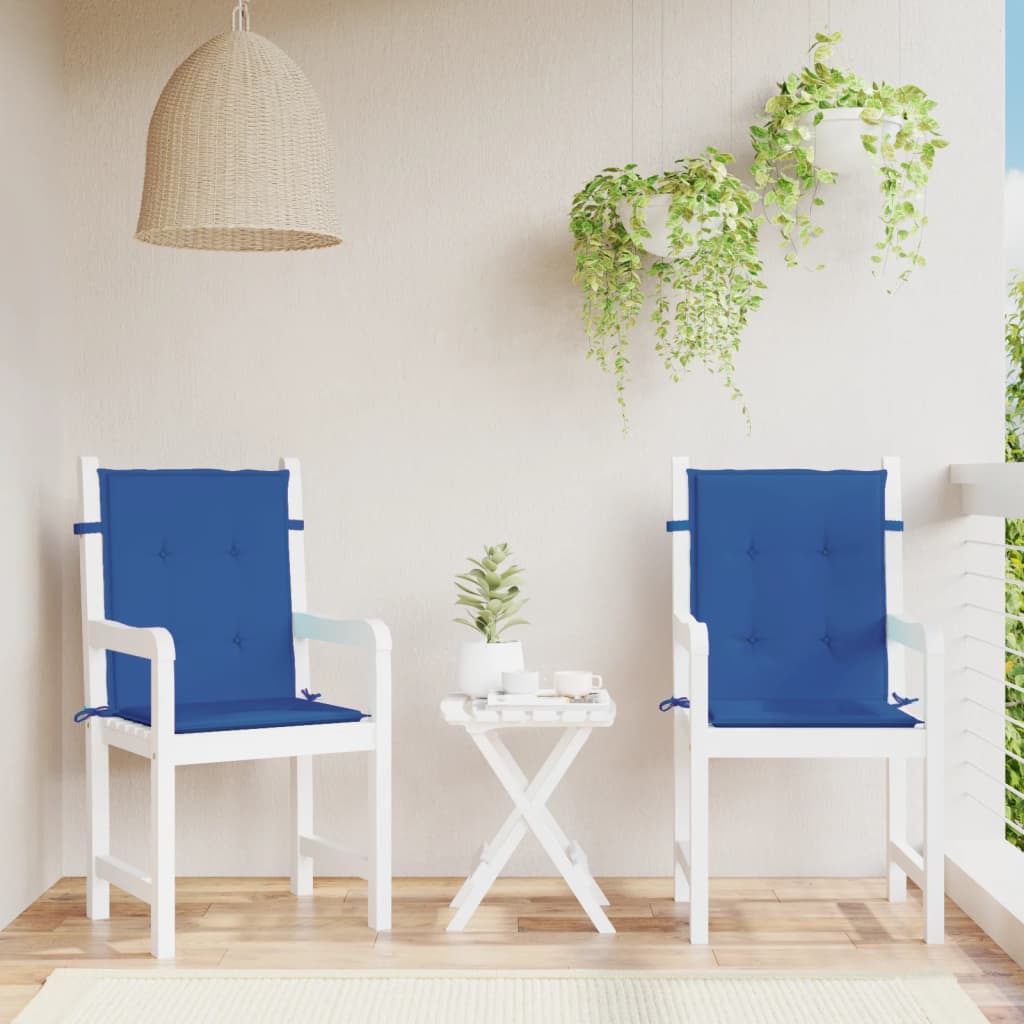 Tuinstoelkussens 2 st 100x50x3 cm oxford stof koningsblauw – afbeelding 1