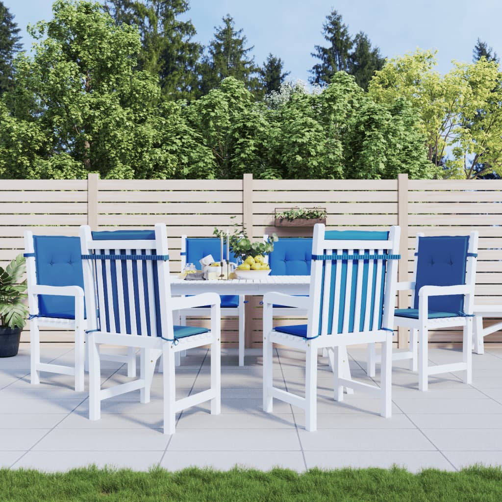 Tuinstoelkussens 6 st 100x50x3 cm oxford stof koningsblauw – afbeelding 1