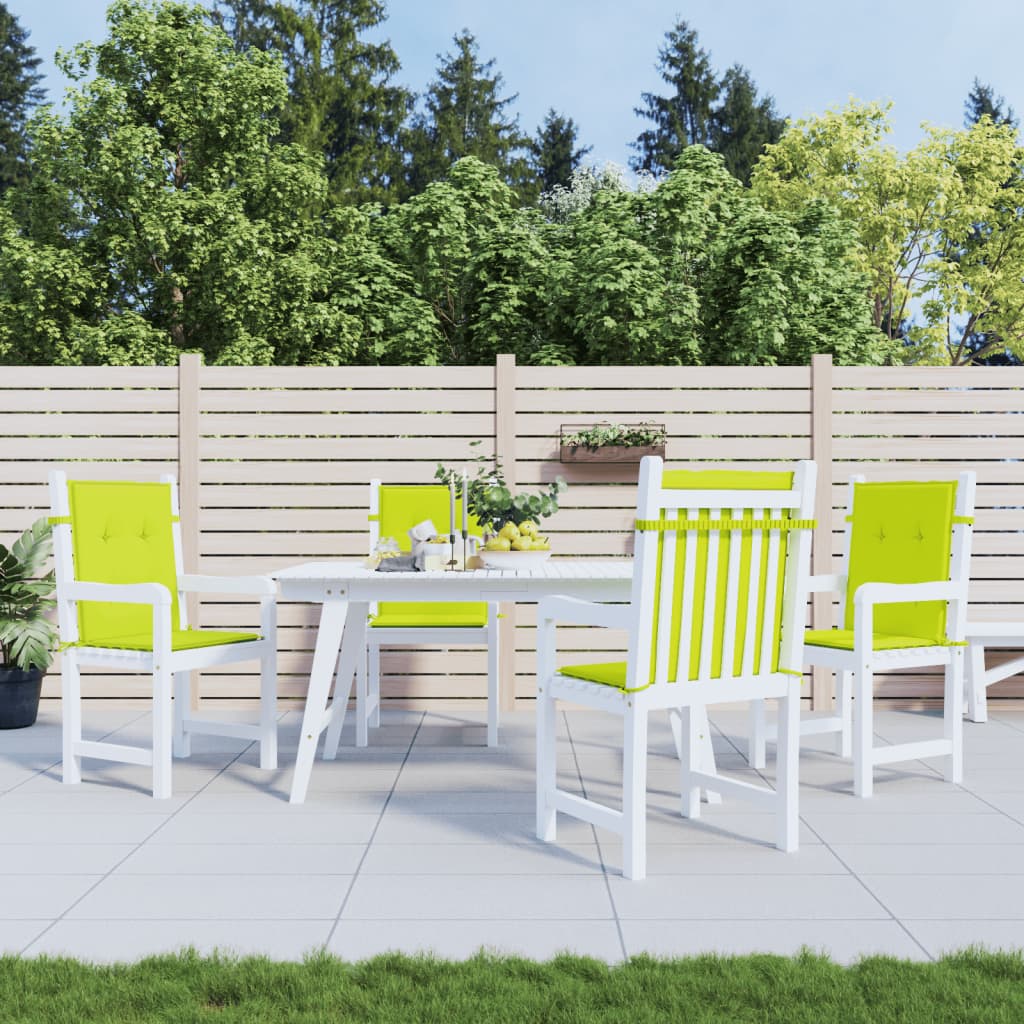 Tuinstoelkussens 4 st 100x50x3 cm oxford stof heldergroen – afbeelding 1
