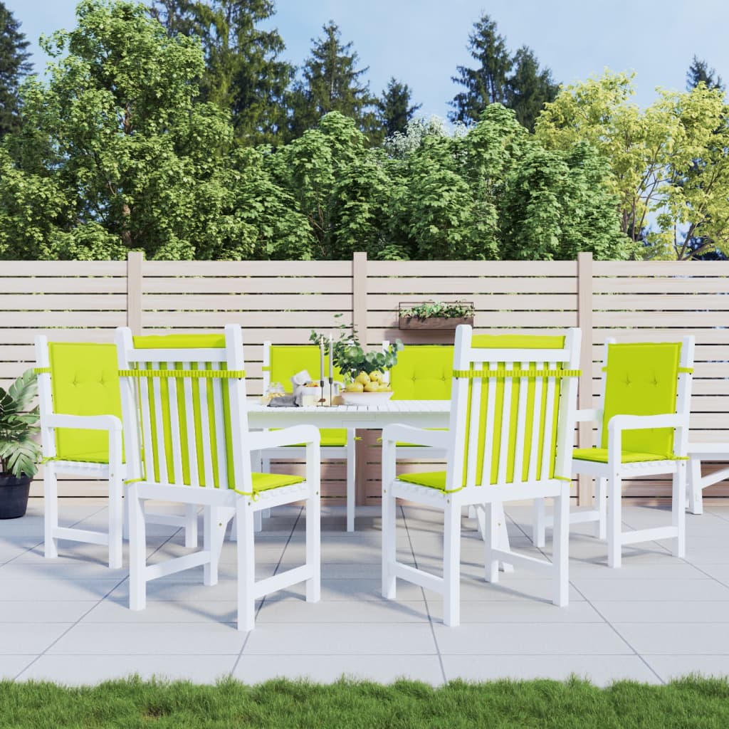 Tuinstoelkussens 6 st 100x50x3 cm oxford stof heldergroen – afbeelding 1