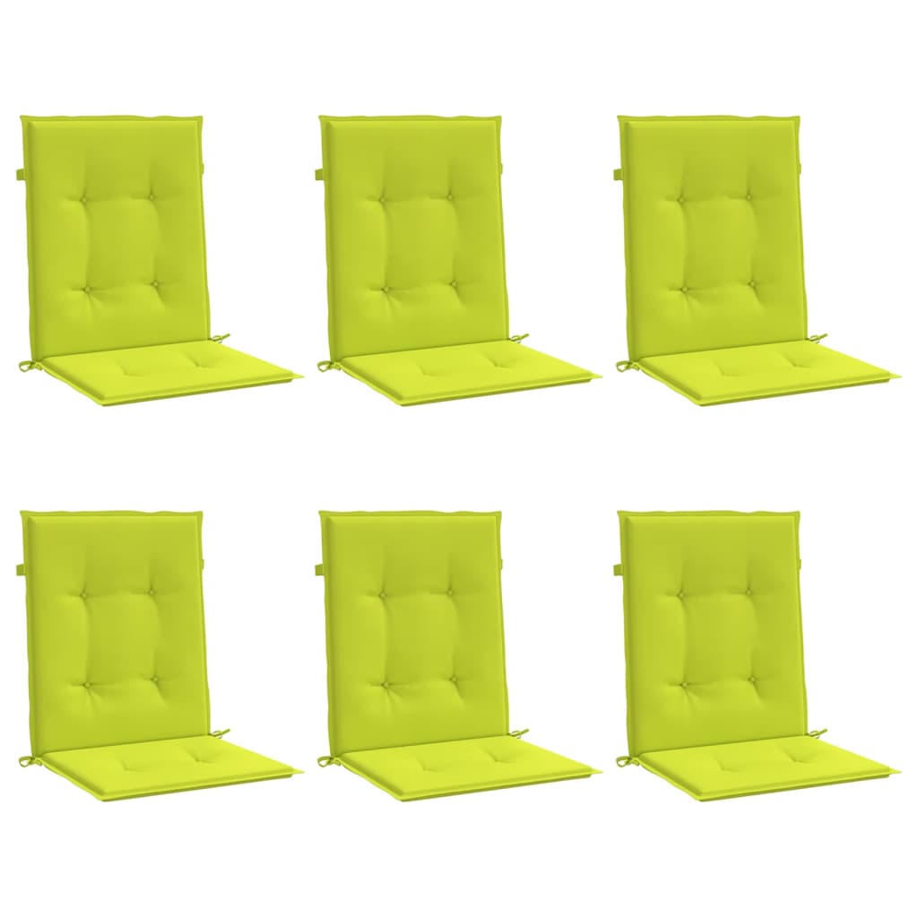 Tuinstoelkussens 6 st 100x50x3 cm oxford stof heldergroen – afbeelding 3