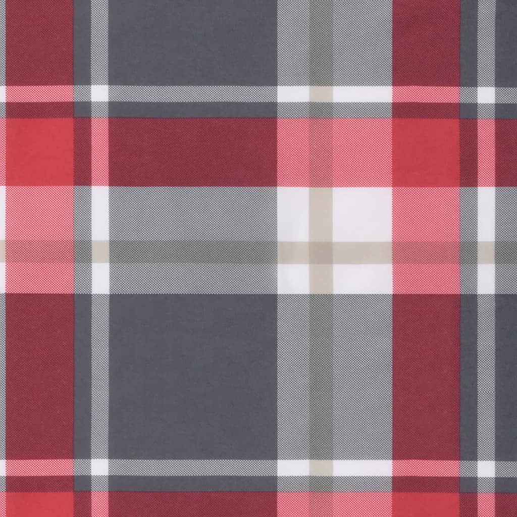 Tuinstoelkussens 4 st 100x50x3 cm oxford stof ruitpatroon rood – afbeelding 9