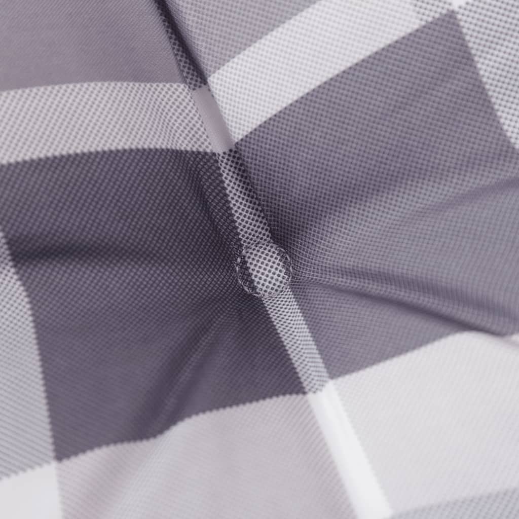 Tuinstoelkussens 2 st 100x50x3 cm oxford stof ruitpatroon grijs – afbeelding 7