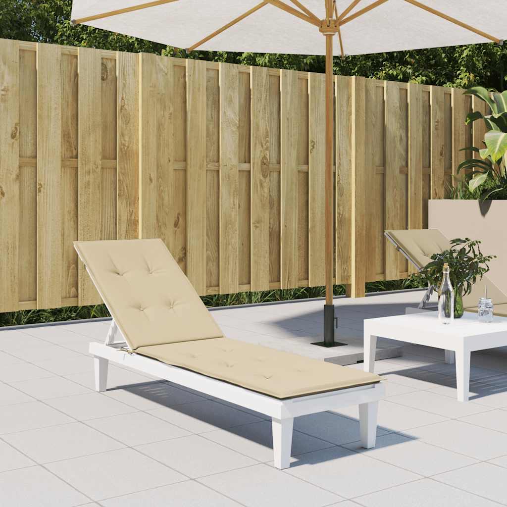 Terrasstoelkussen (75+105)x50x4 cm beige