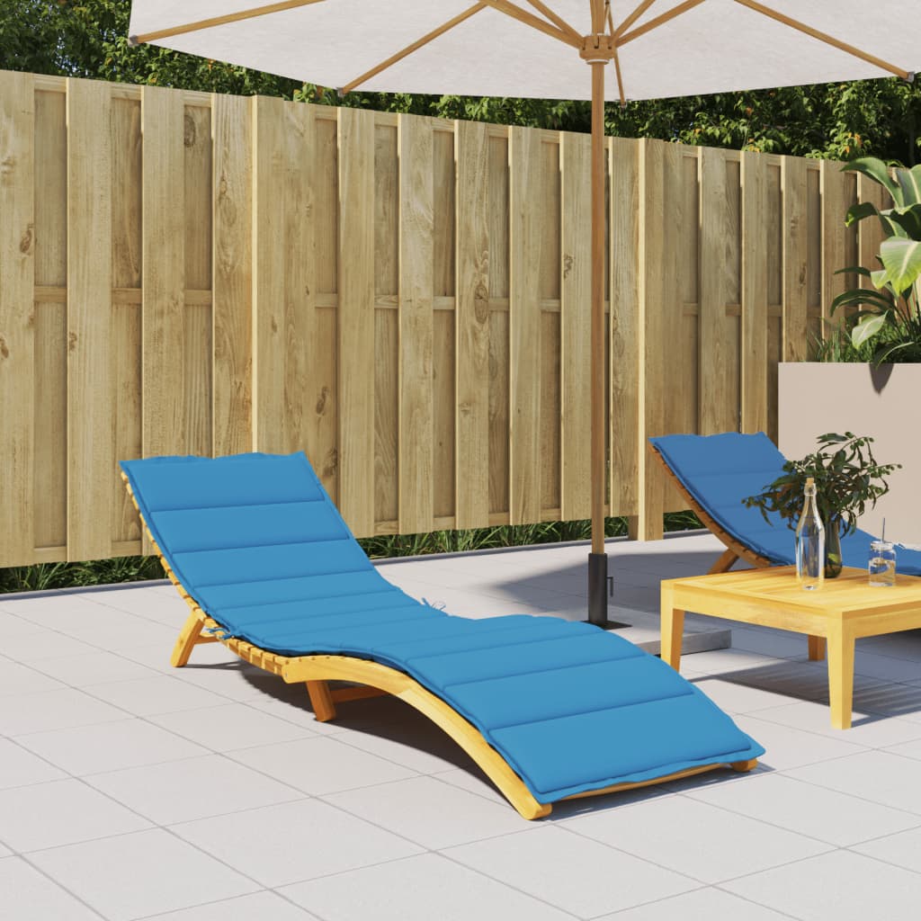 Ligbedkussen 200x50x3cm oxford stof blauw