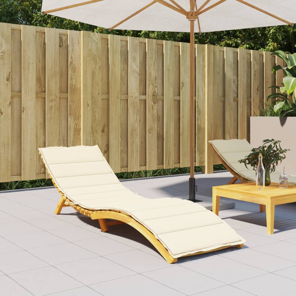 Ligbedkussen 200x70x3 cm oxford stof crèmekleurig