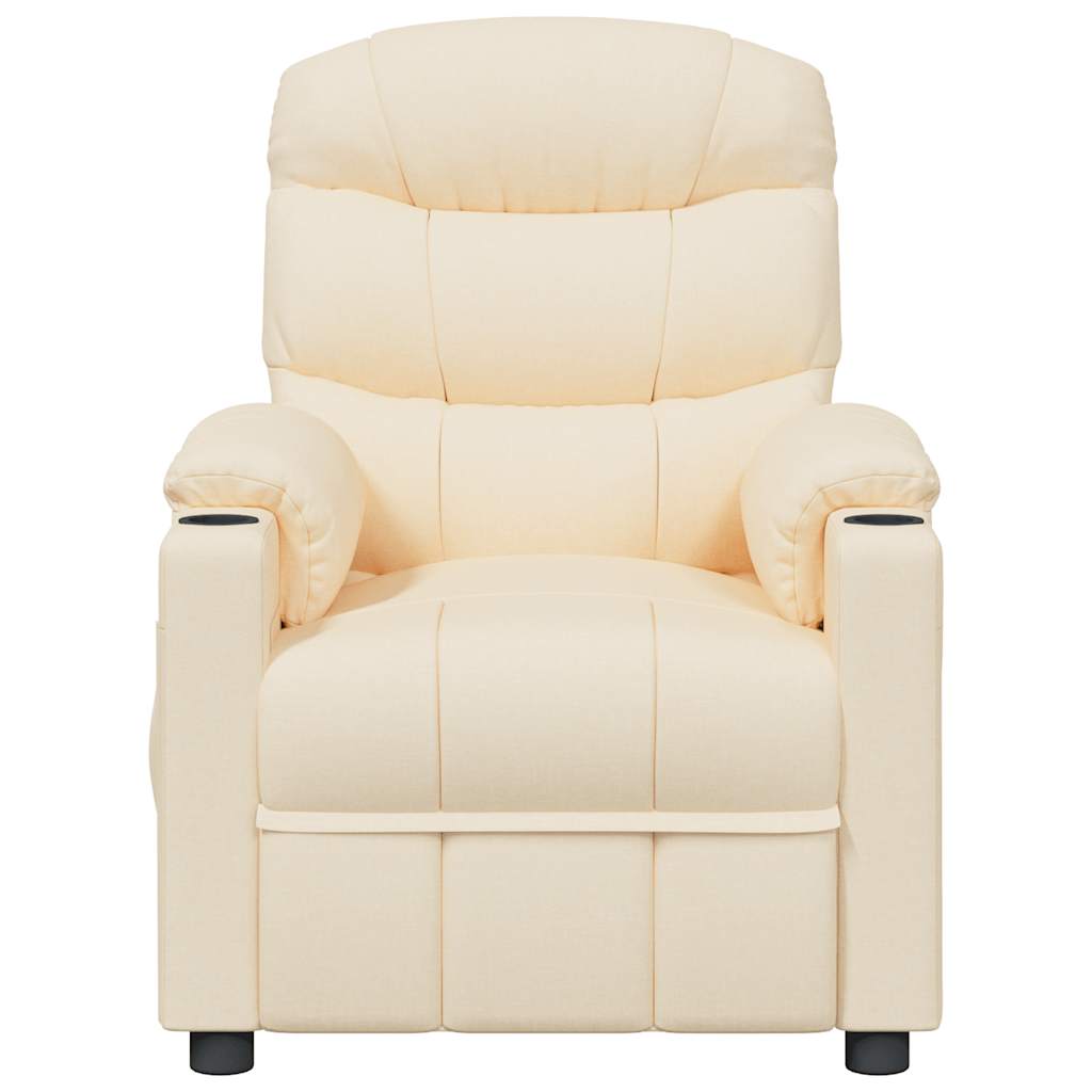 Massagestoel elektrisch stof crèmekleurig – afbeelding 3