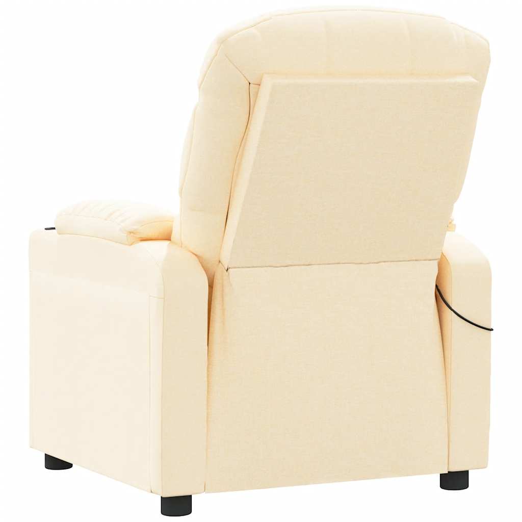 Massagestoel elektrisch stof crèmekleurig – afbeelding 5