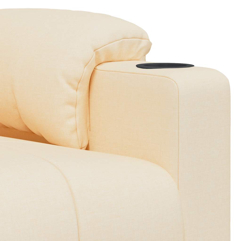 Massagestoel elektrisch stof crèmekleurig – afbeelding 8