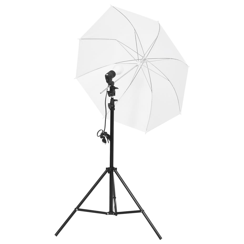 Fotostudioset met verlichtingsset achtergrond en reflector – afbeelding 3