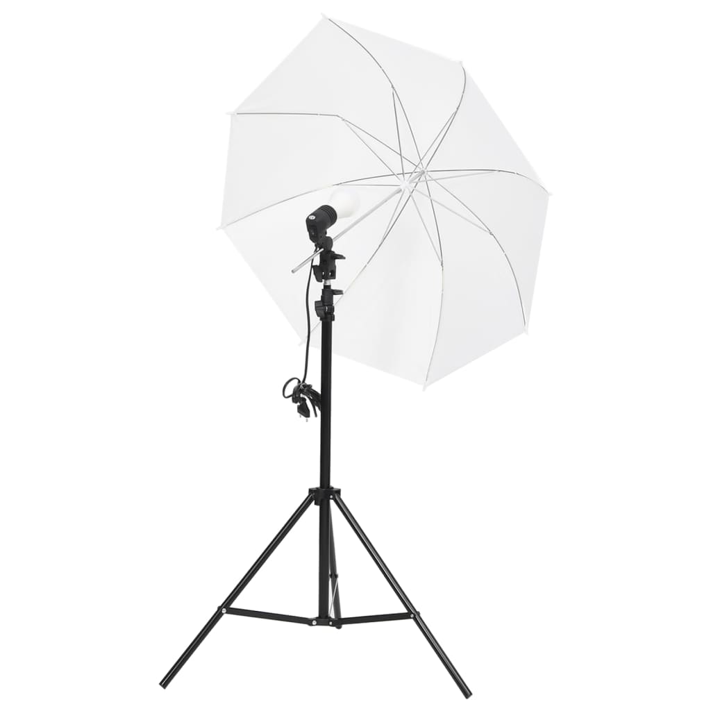 Fotostudioset met verlichtingsset achtergrond en reflector – afbeelding 3