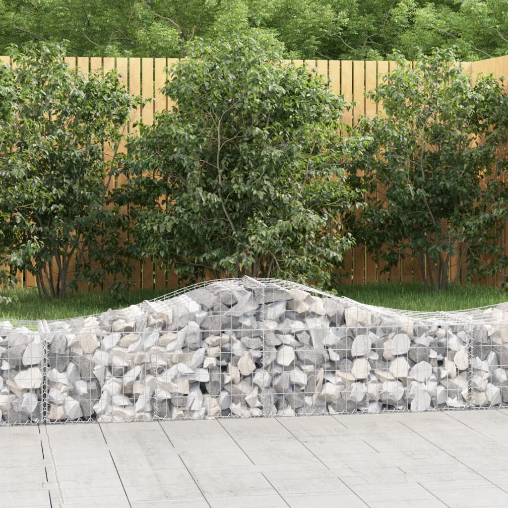 Schanskorven 6 st gewelfd 200x50x40/60 cmgegalvaniseerd ijzer – afbeelding 1
