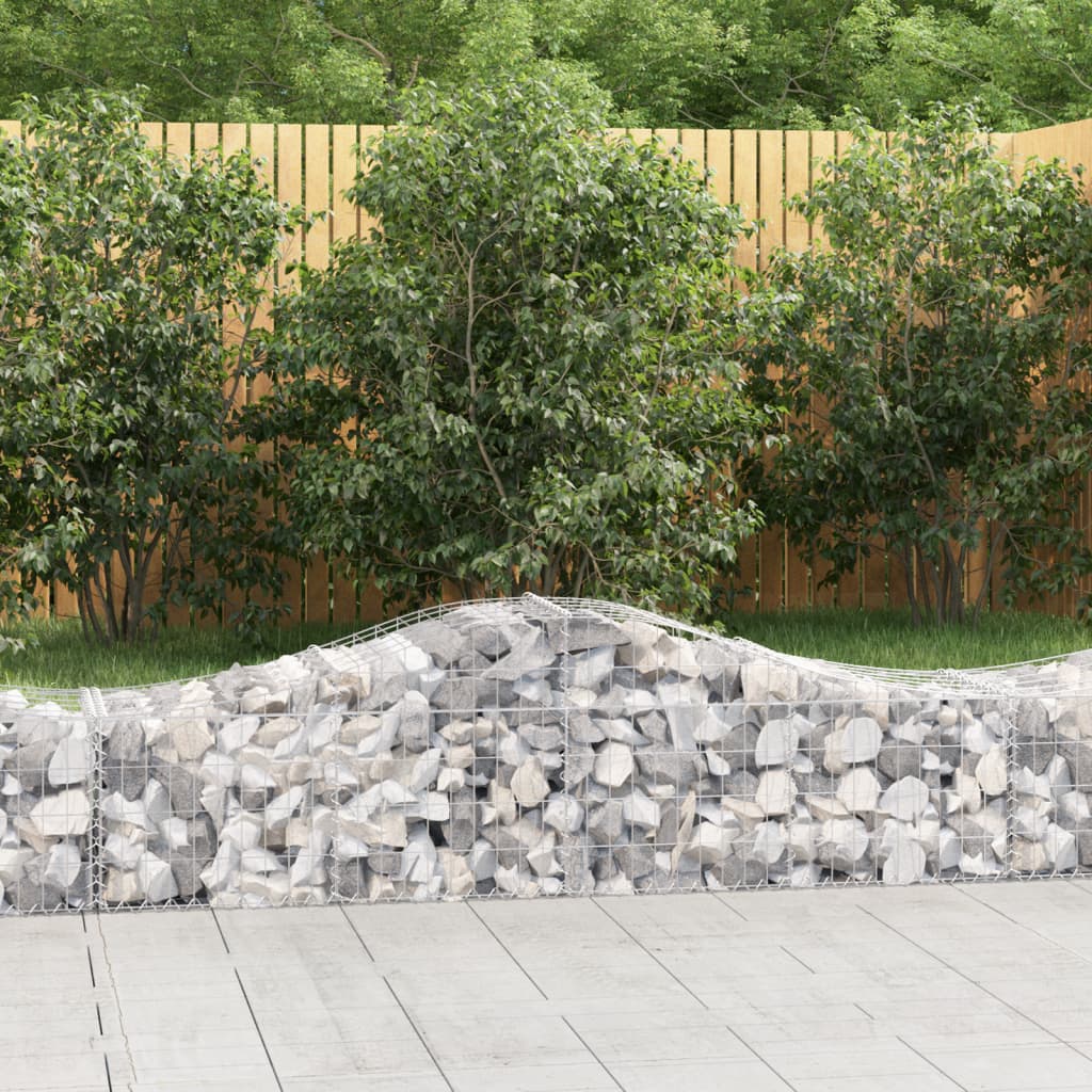 Schanskorven 12 st gewelfd 200x50x40/60 cm gegalvaniseerd ijzer – afbeelding 1