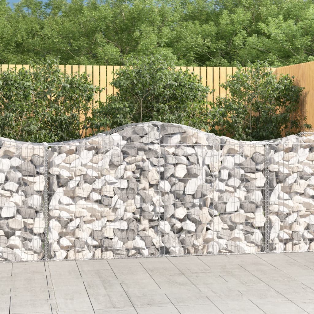 Schanskorven 4 st gewelfd 200x50x100/120 cm ijzer – afbeelding 1