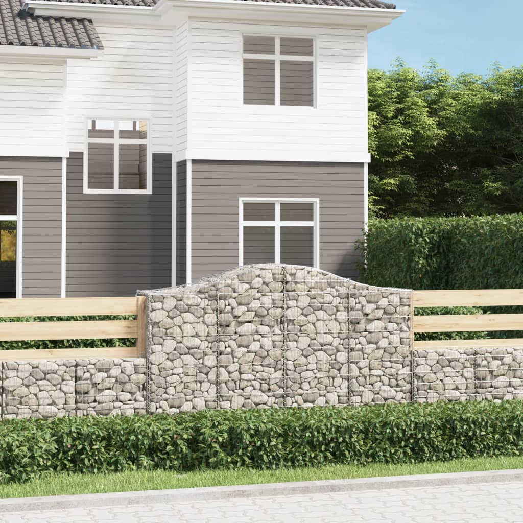 Schanskorven 20 st gewelfd 200x50x120/140 cm ijzer – afbeelding 1