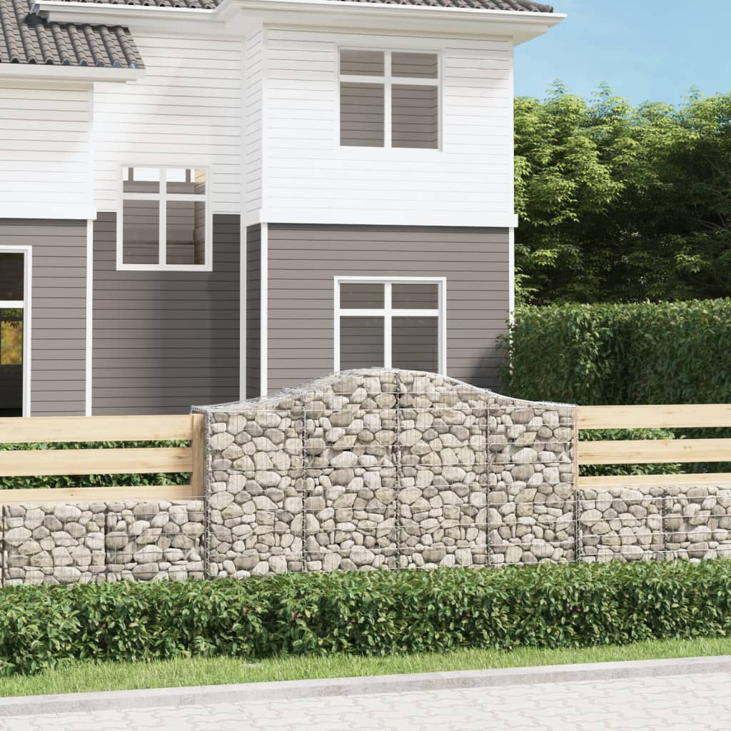 Schanskorven 25 st gewelfd 200x50x120/140 cm ijzer – afbeelding 1
