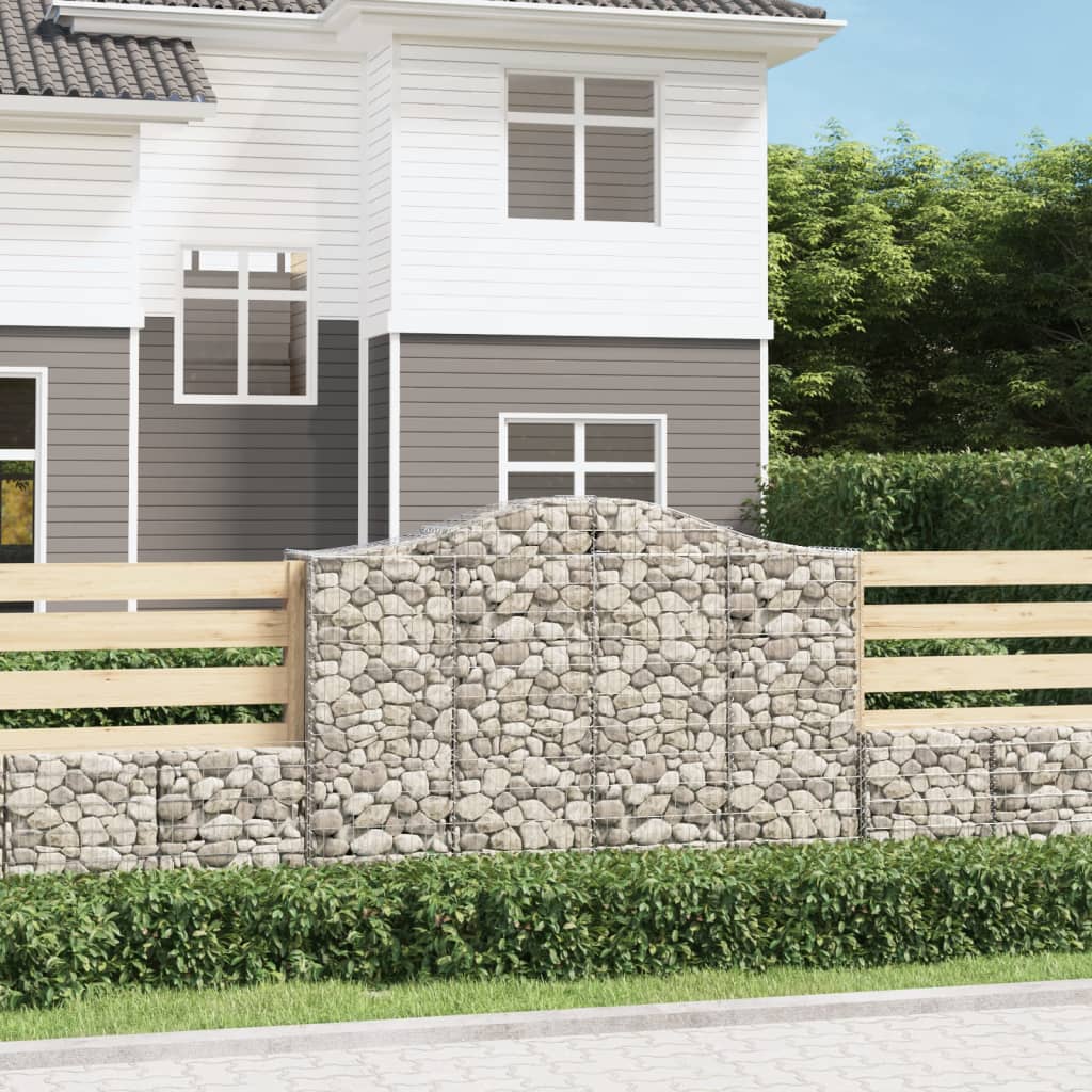 Schanskorven 2 st gewelfd 200x50x140/160 cm ijzer – afbeelding 1