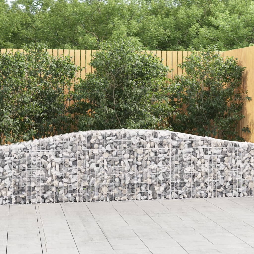 Schanskorven 6 st gewelfd 400x30x60/80 cm ijzer