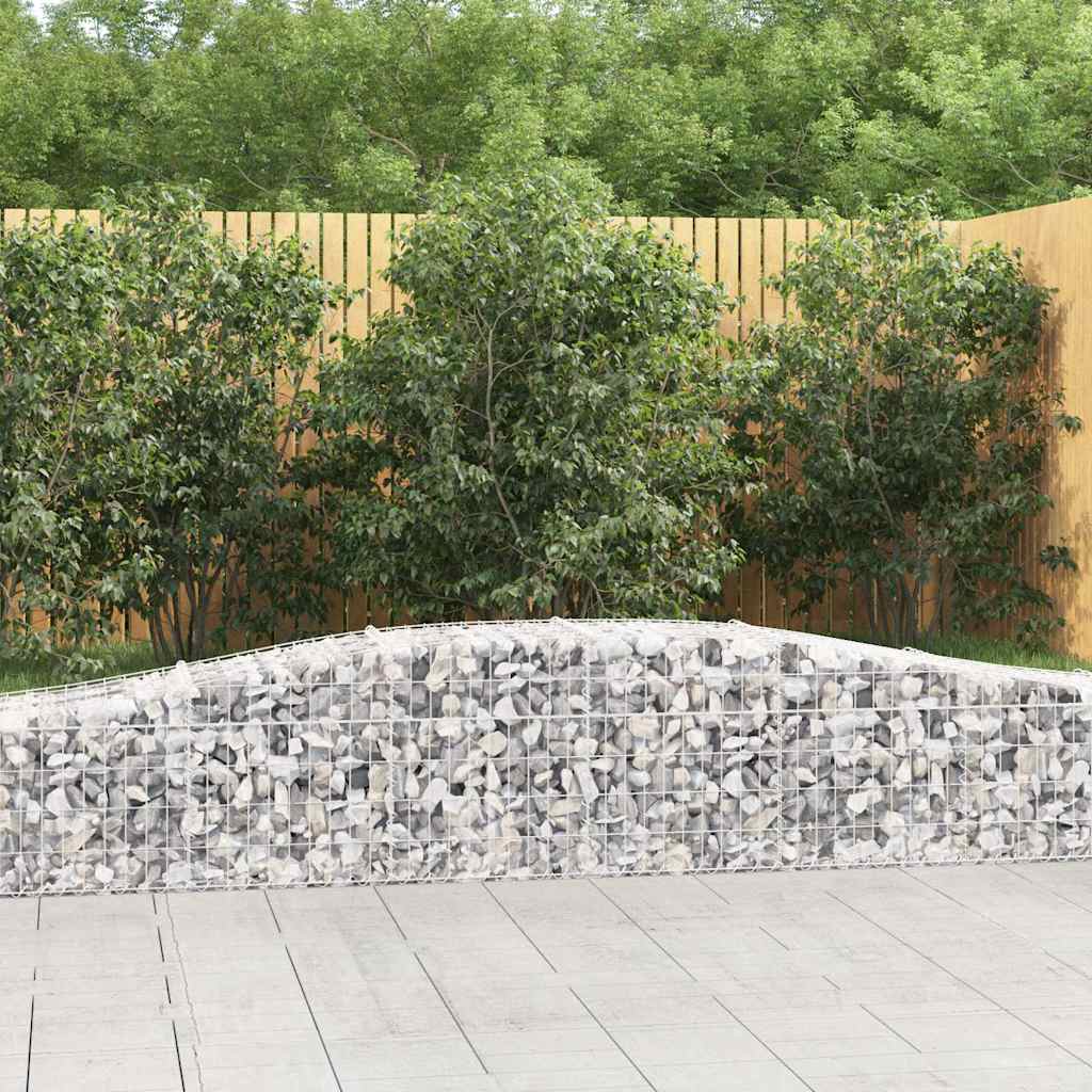 Schanskorven 4 st gewelfd 400x50x40/60 cm ijzer – afbeelding 1
