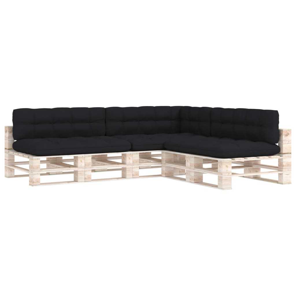 Bankkussens pallet 7 st zwart – afbeelding 2