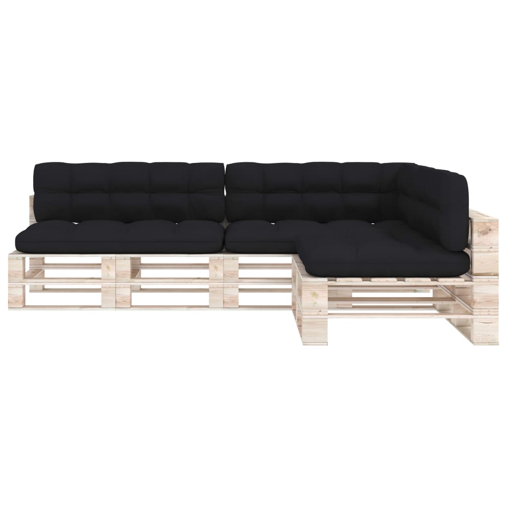 Bankkussens pallet 7 st zwart – afbeelding 3