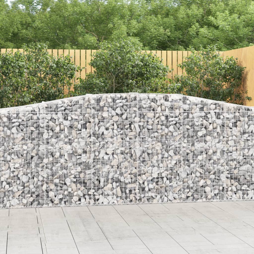 Schanskorven 7 st gewelfd 400x50x100/120 cm ijzer – afbeelding 1