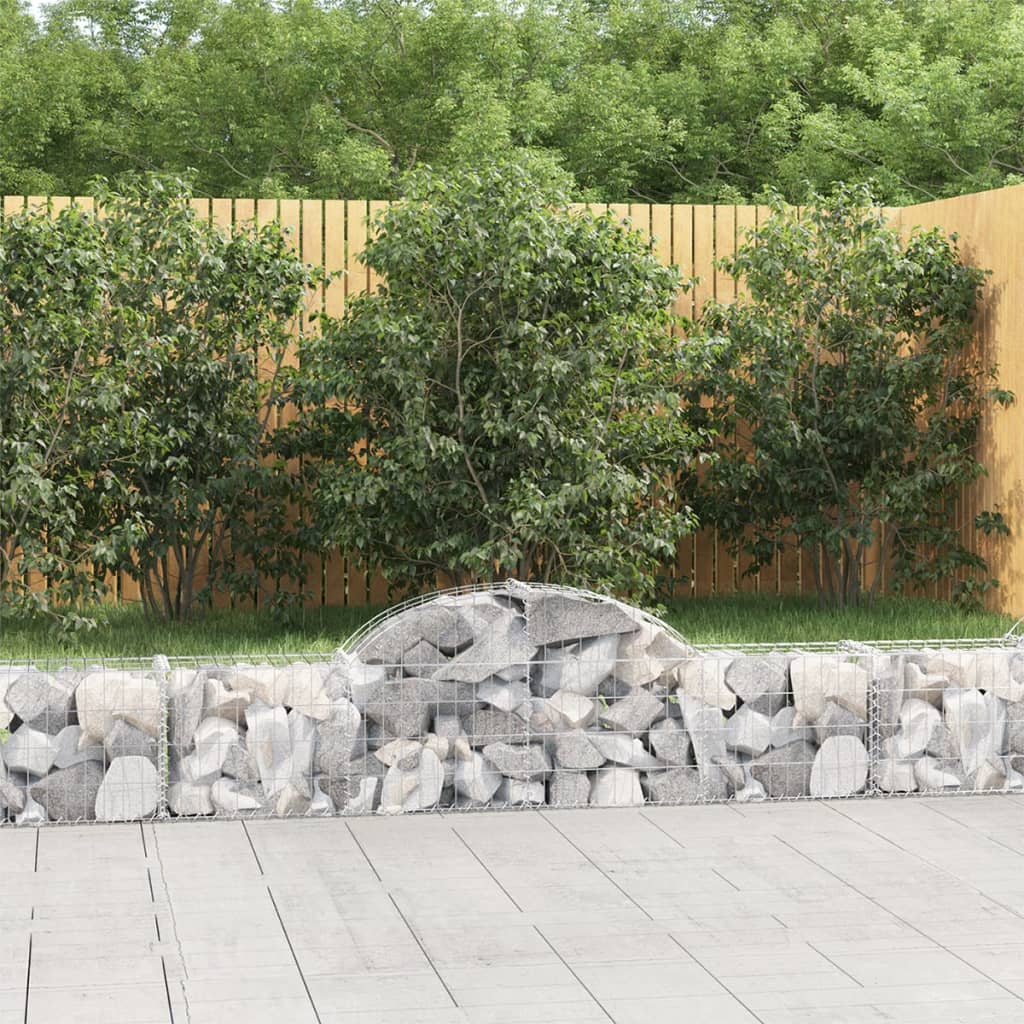 Schanskorven 4 st gewelfd 200x30x40/60 cm ijzer – afbeelding 1