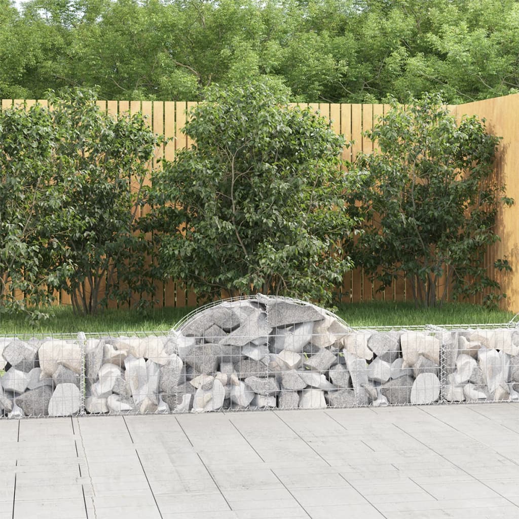 Schanskorven 9 st gewelfd 200x30x40/60 cm gegalvaniseerd ijzer – afbeelding 1