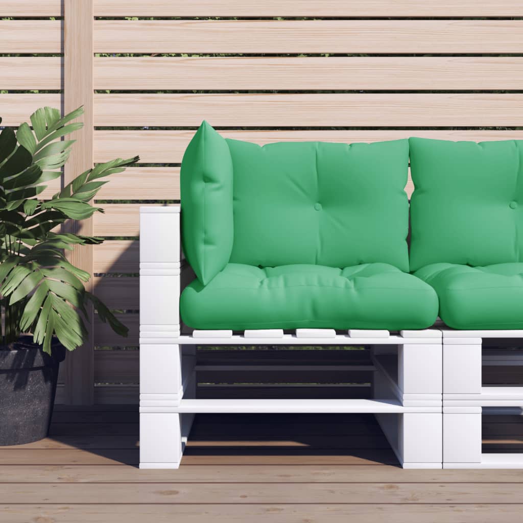 Palletkussens 3 st stof groen – afbeelding 1
