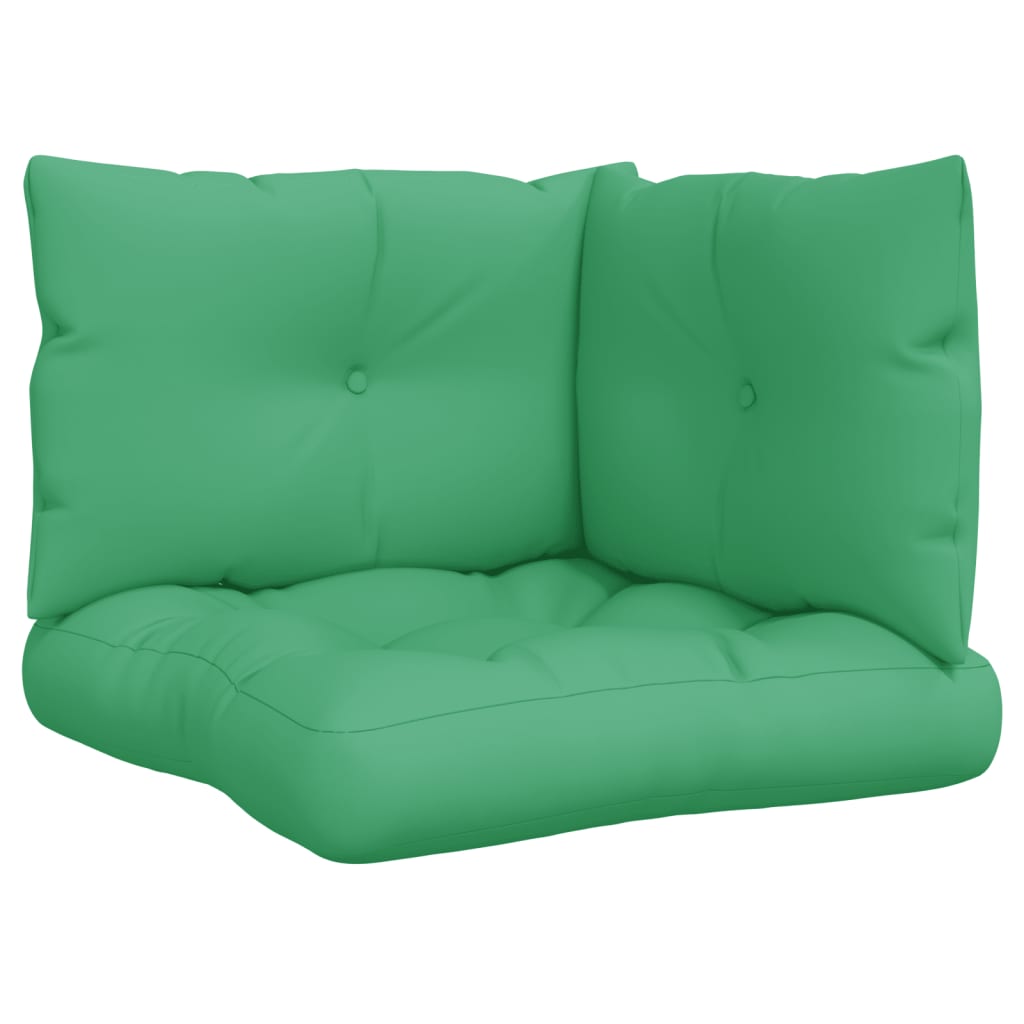 Palletkussens 3 st stof groen – afbeelding 2