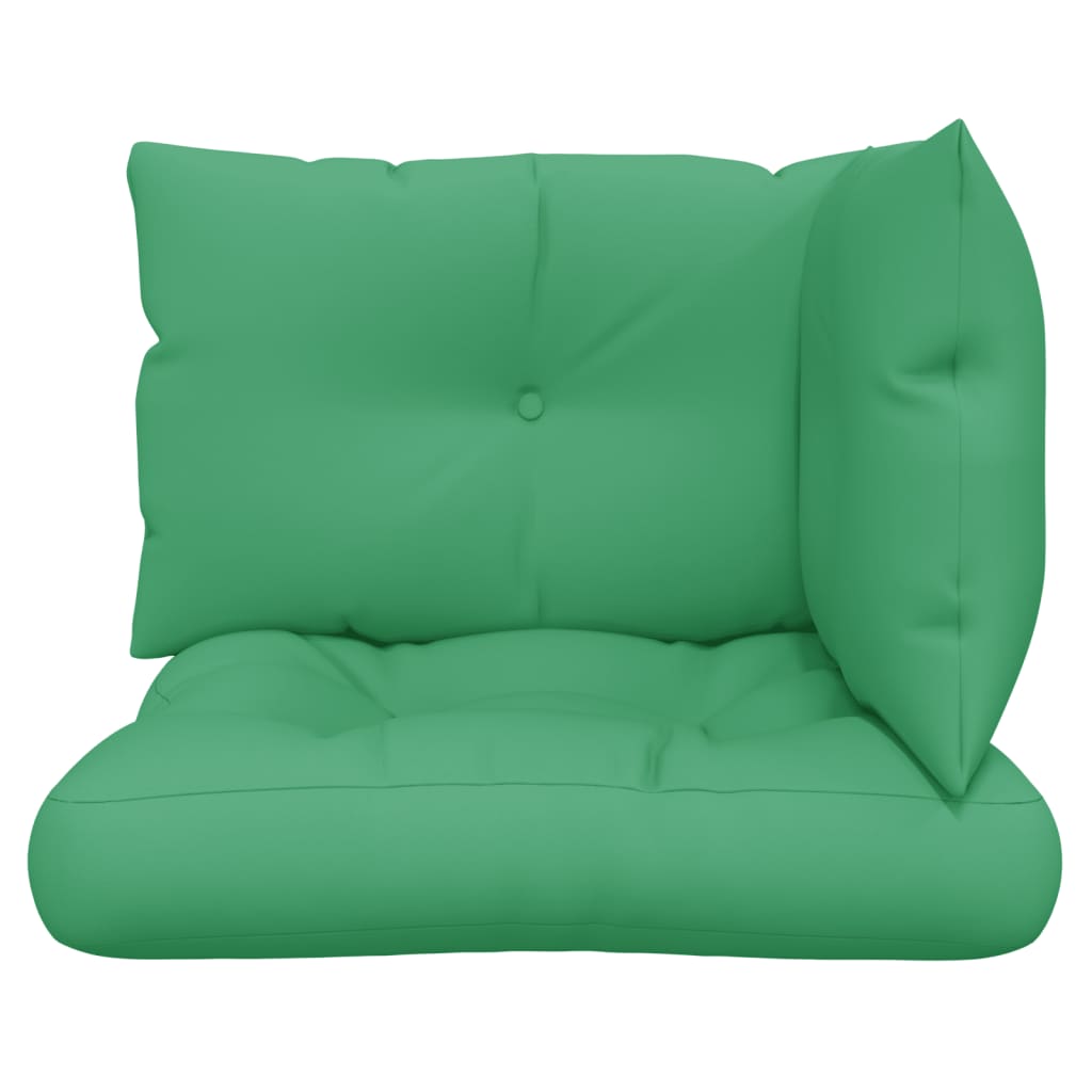 Palletkussens 3 st stof groen – afbeelding 4
