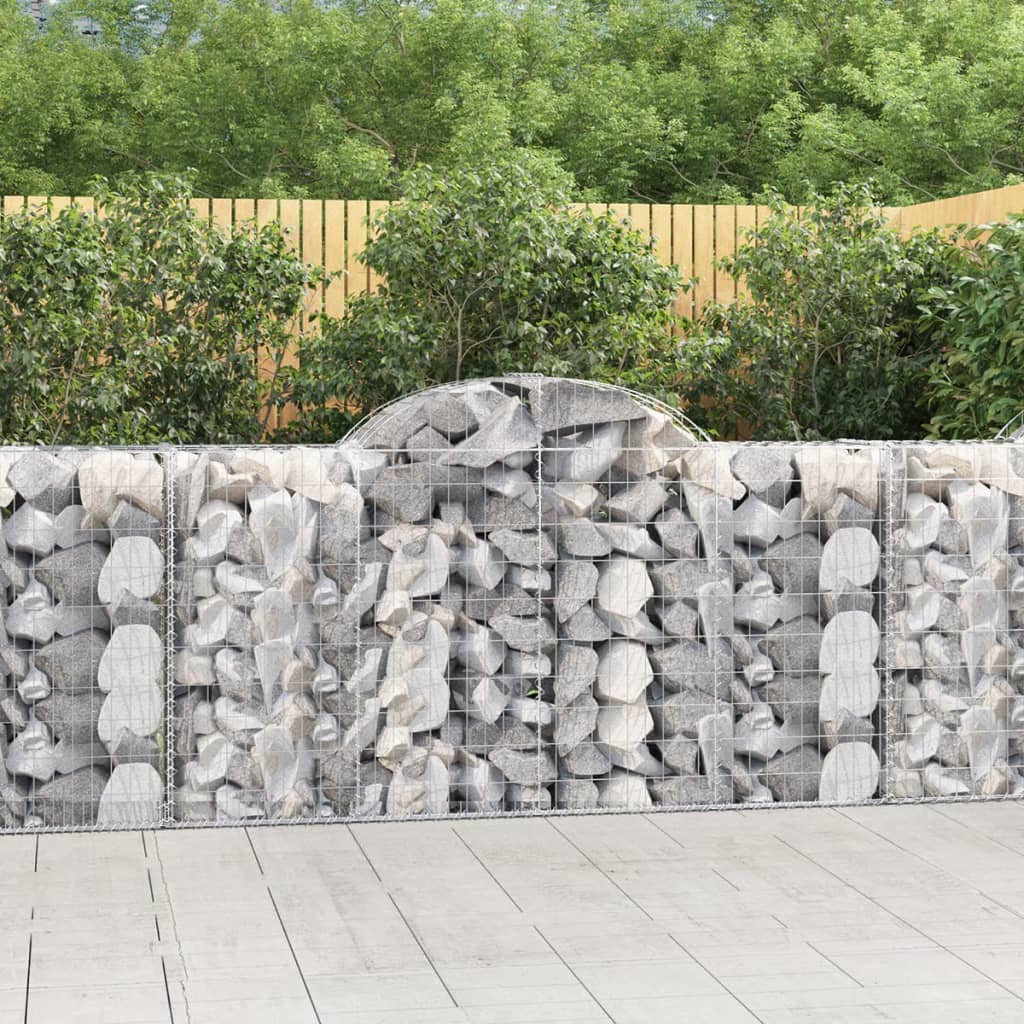 Schanskorven 5 st gewelfd 200x50x100/120 cm ijzer – afbeelding 1