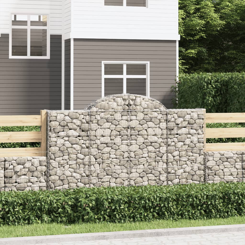 Schanskorven 5 st gewelfd 200x50x120/140 cm ijzer – afbeelding 1
