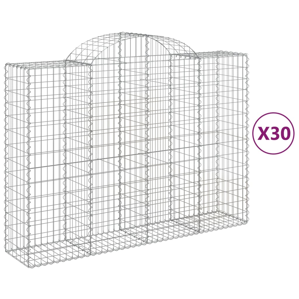 Schanskorven 30 st gewelfd 200x50x140/160 cm ijzer – afbeelding 2