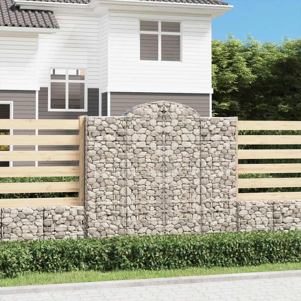 Schanskorven 6 st gewelfd 200x50x180/200 cm ijzer – afbeelding 1